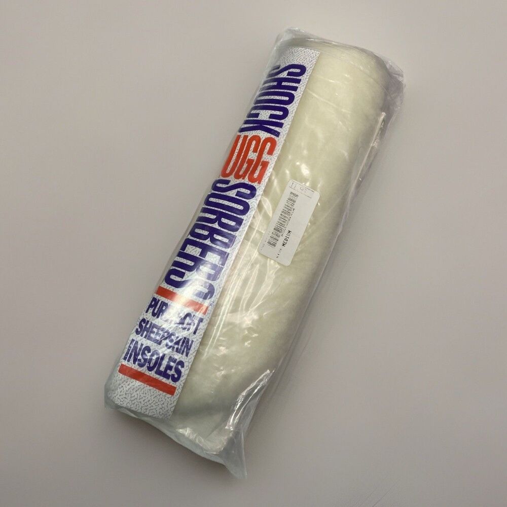 NEW UGG Australia Genuine Sheepskin Wool Insoles Natural “Shock UGGsorbers” VTG